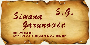 Simana Garunović vizit kartica